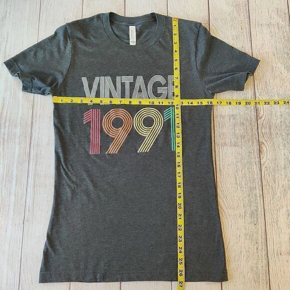 Bella Canvas Vintage 1991 graphic tee shirt sz S - Picture 6 of 7